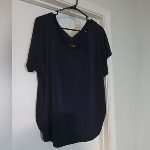 Plus navy blue blouse